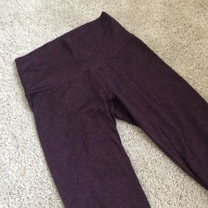 Aerie Maroon Heathered Fleece Leggings